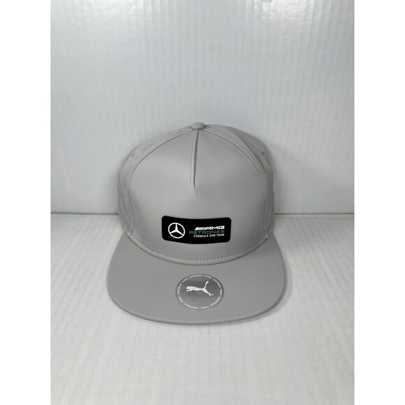 Mercedes AMG Petronas F1 Team Puma Adjustable Hat Cap Silver Gray NEW - Picture 1 of 5